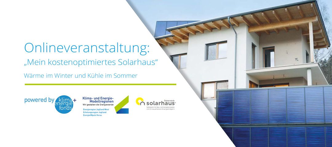 Onlineveranstaltung: „Mein kostenoptimiertes Solarhaus“
